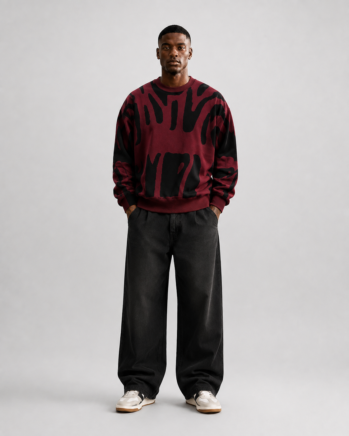 Sudadera Abstract Brush Oversize-14