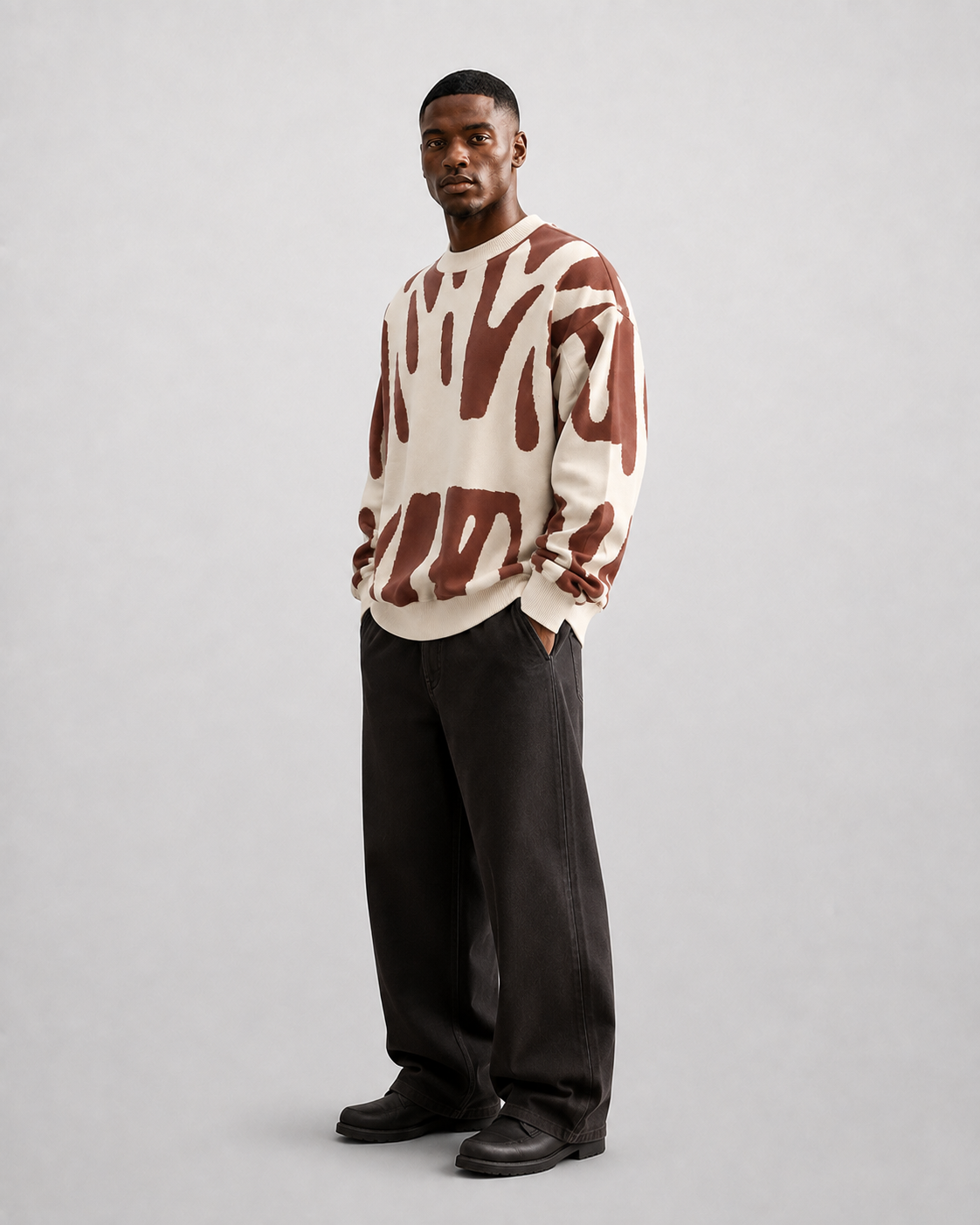Sudadera Abstract Brush Oversize-22