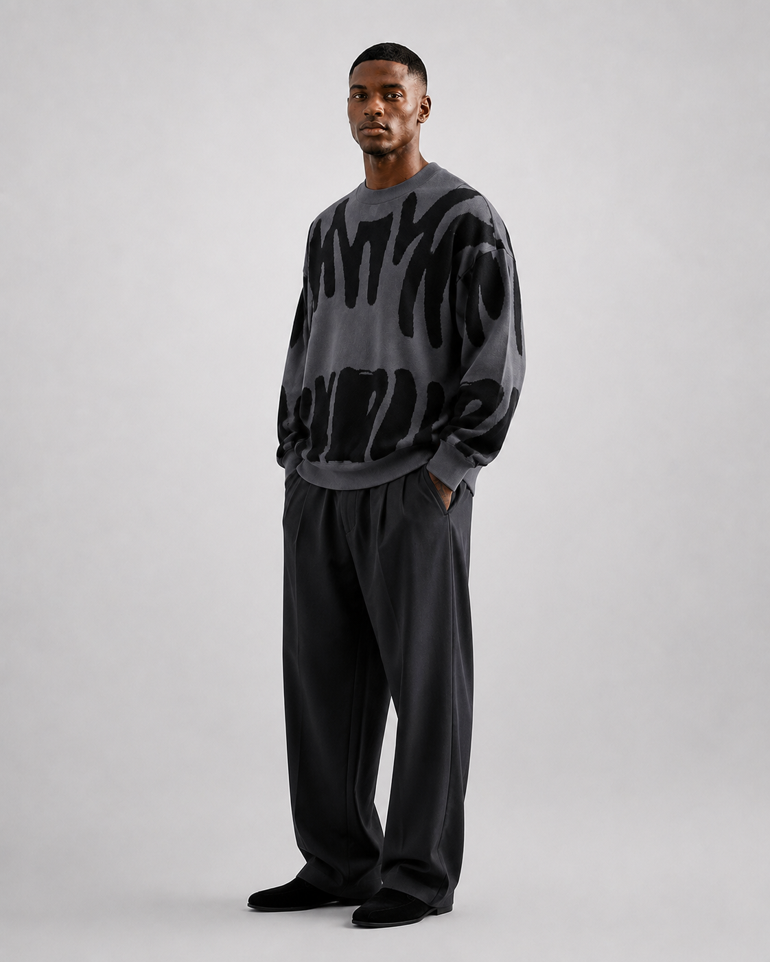 Sudadera Abstract Brush Oversize-48