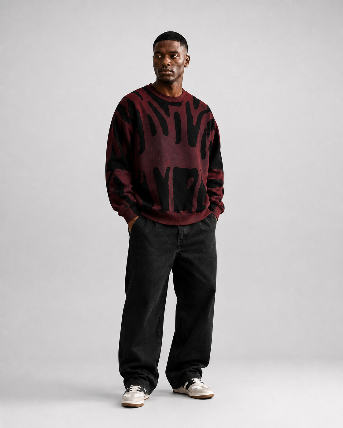 Sudadera Abstract Brush Oversize-13