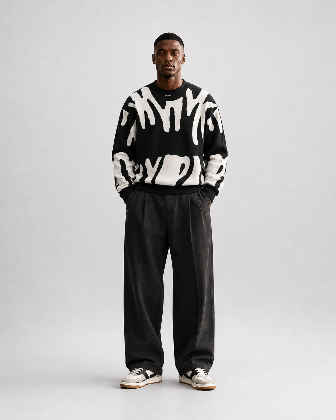 Sudadera Abstract Brush Oversize-9