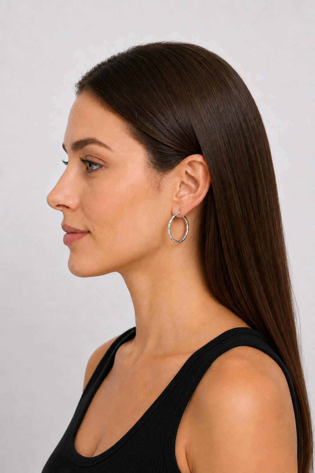 Pendientes de aro plateados