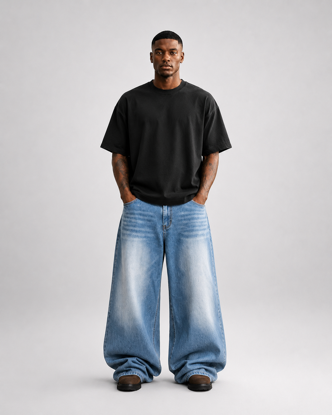 Jeans Wide Leg Light Blue-5