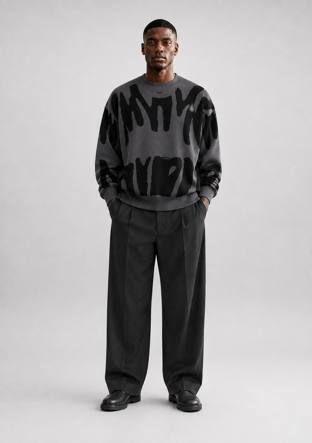 Sudadera Abstract Brush Oversize-46