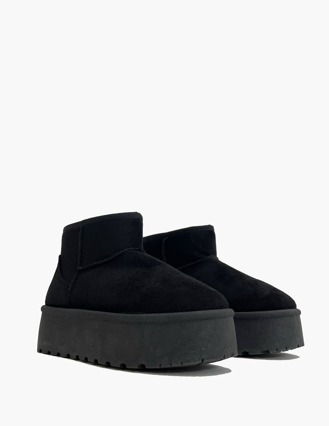 Bota australiana negra de caña baja-3