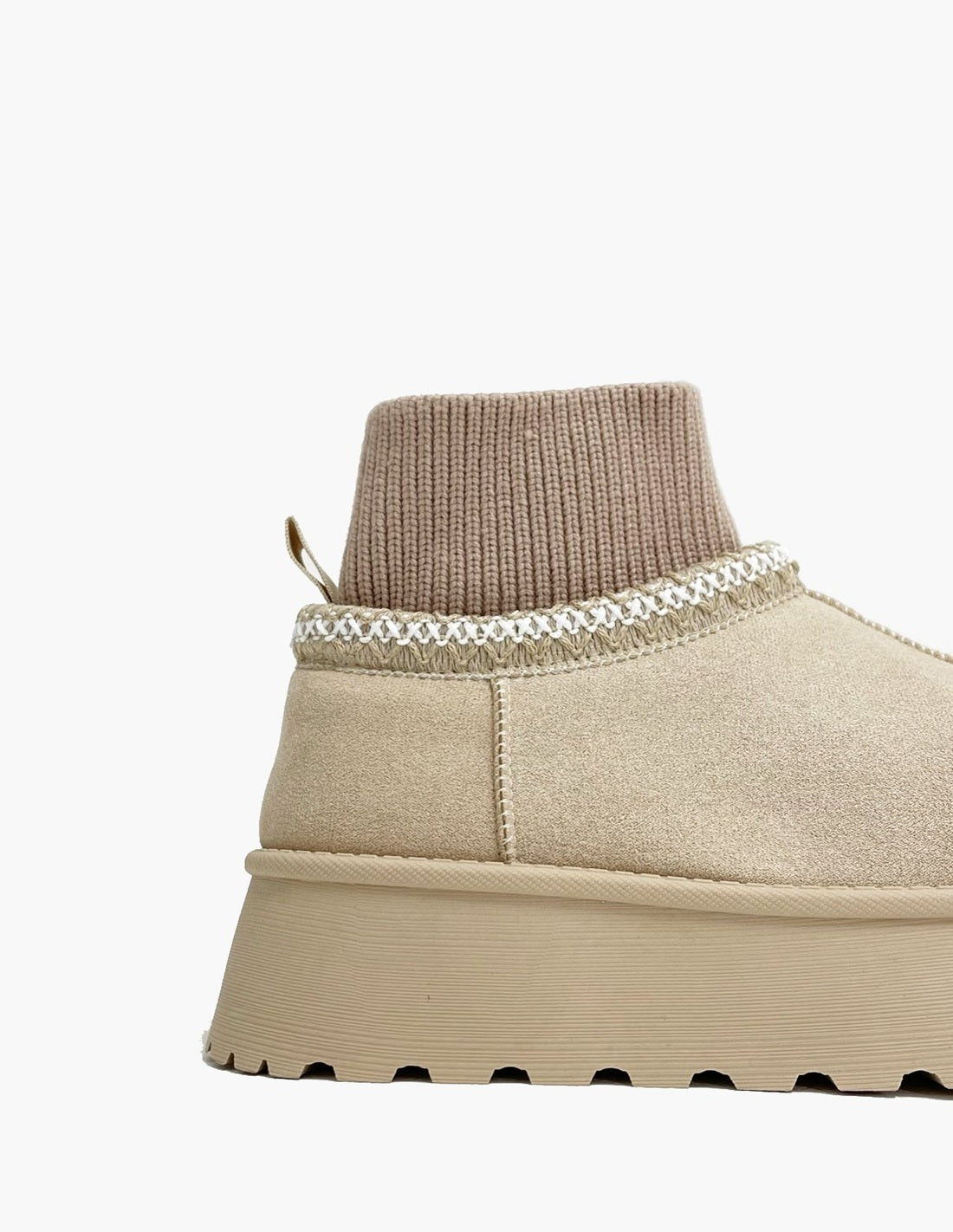 Bota australiana beige - Calcetín y plataforma-4