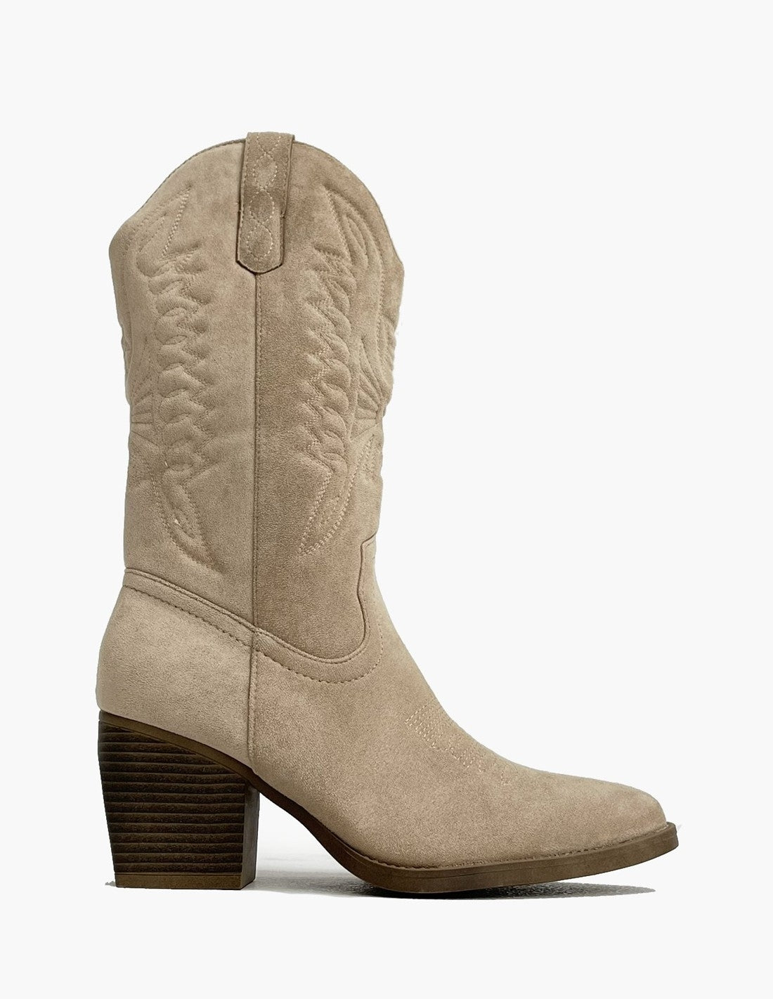 Botas caqui para mujer - estilo vaquero