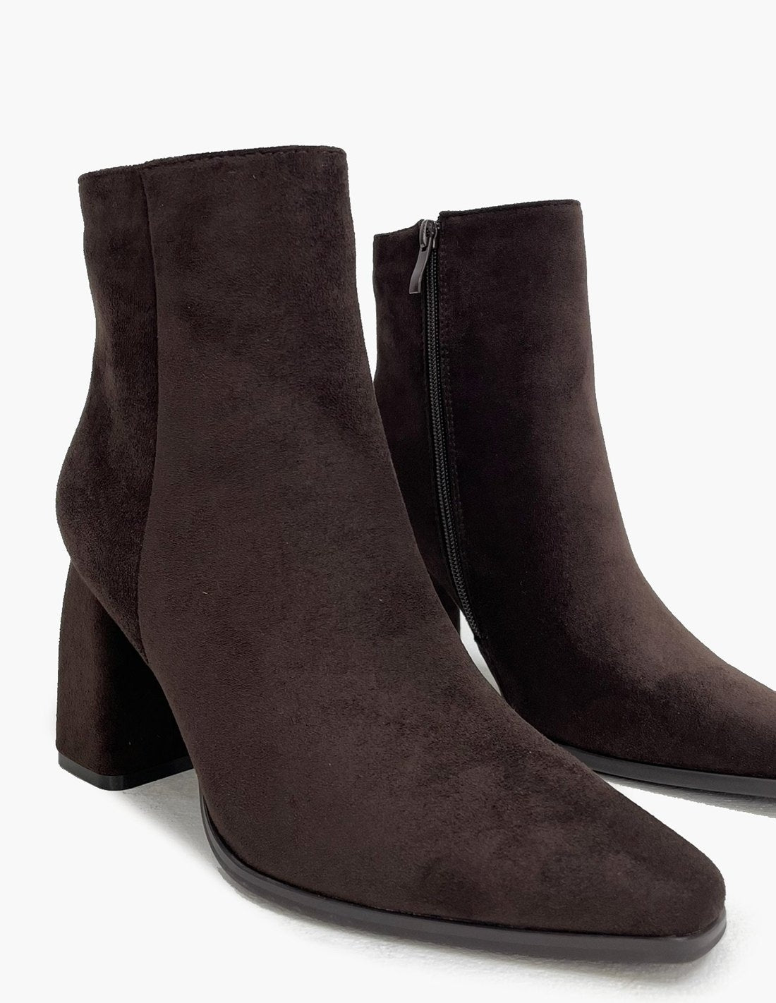 Botines marrones de ante para mujer-2