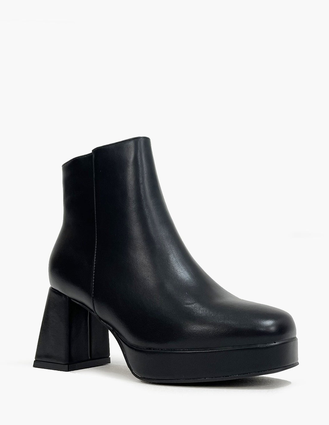 Botines Negros de Tacón Ancho y Plataforma | Mujer-2