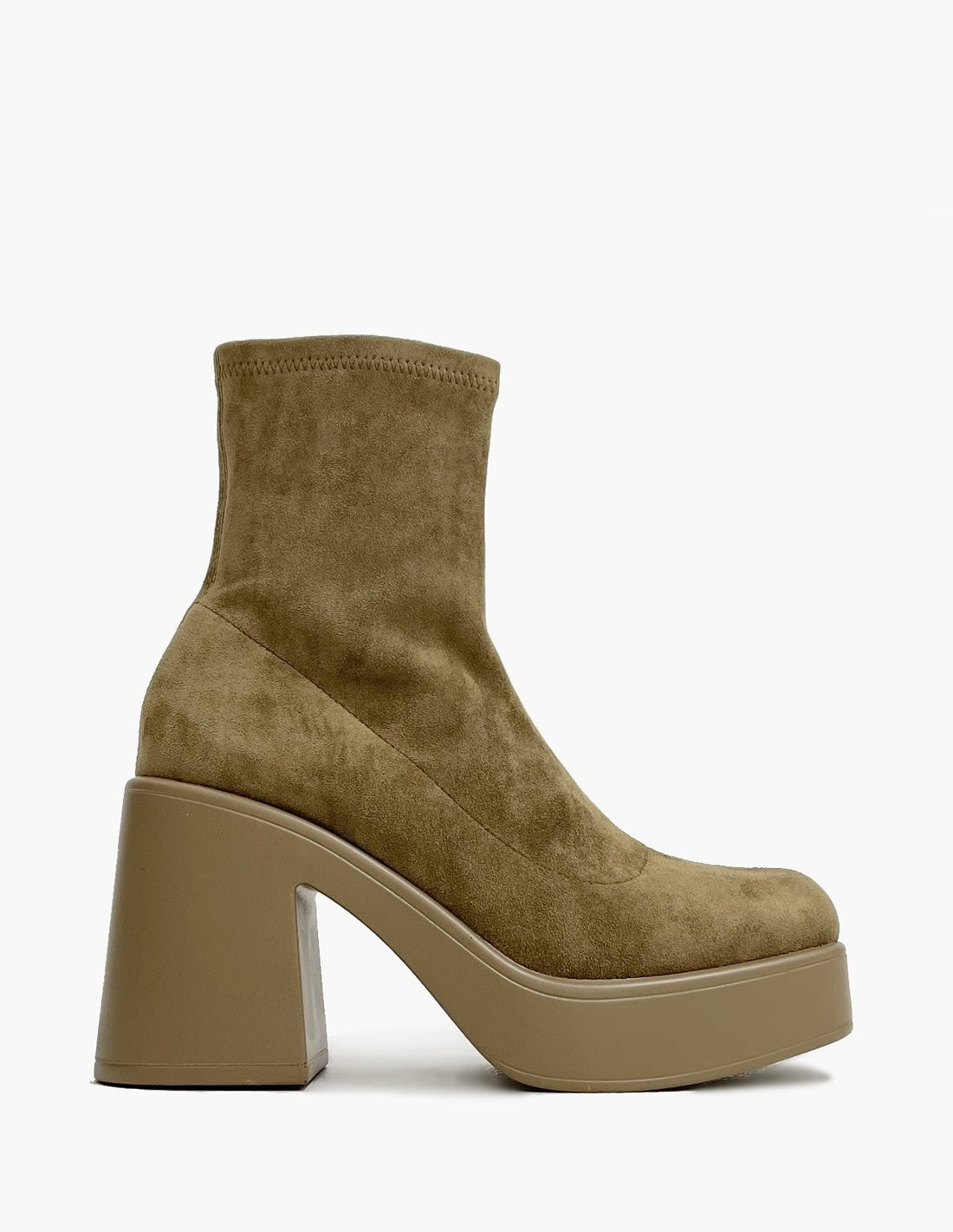 Botines de ante color taupe para mujer