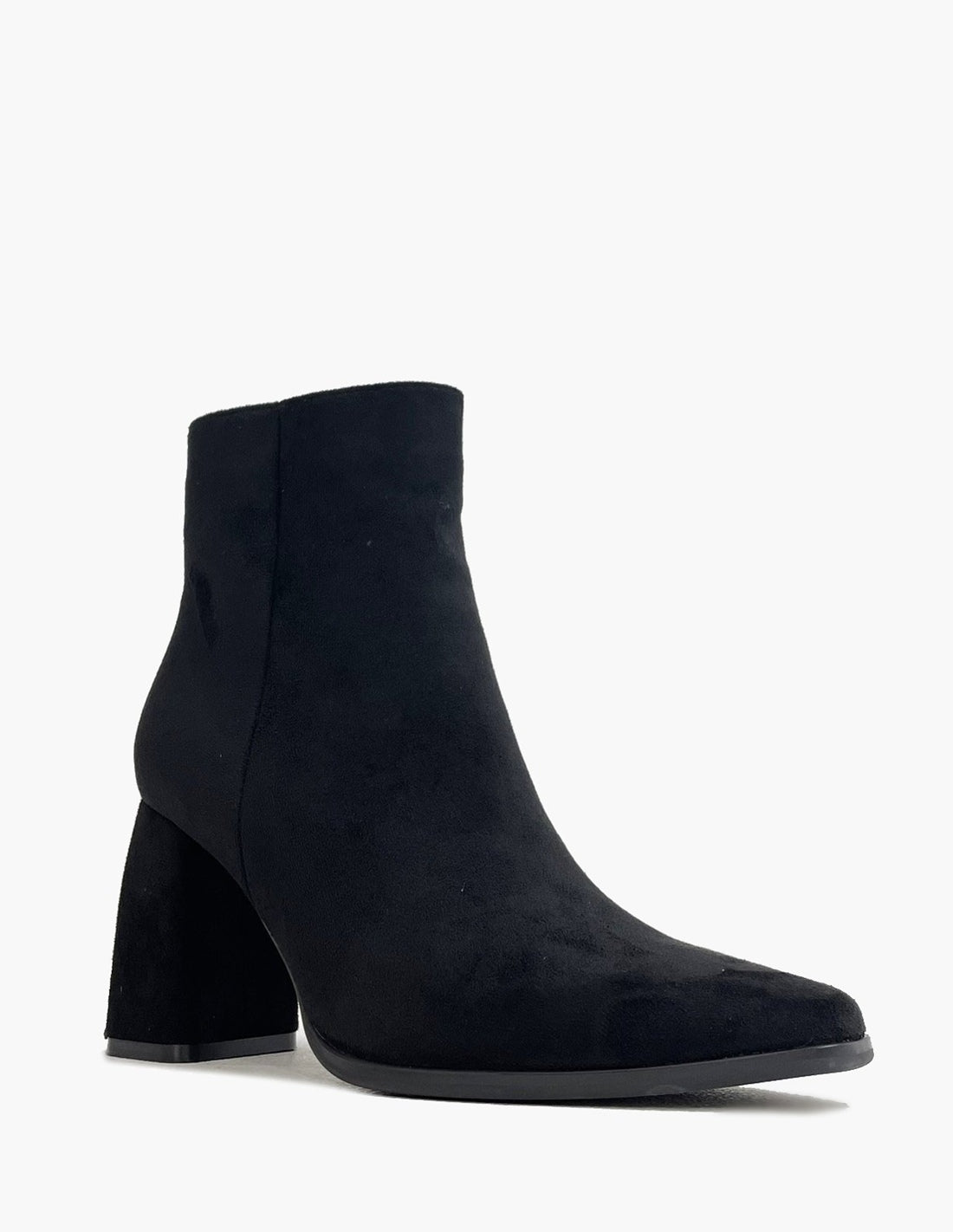 Botines negros de ante para mujer-2