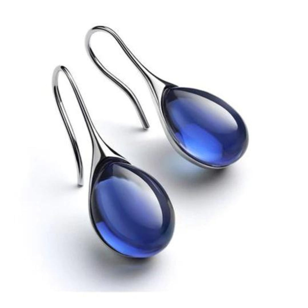 PENDIENTES LARGOS CON CRISTALES PLATEADOS Y AZULES-3
