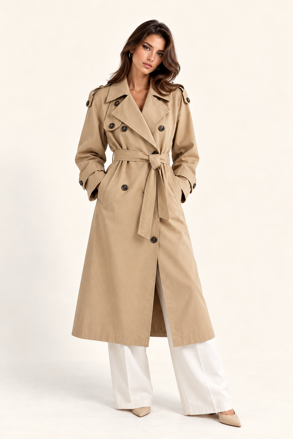 Elara Marbella Franklin | Gabardina Trench Elegante