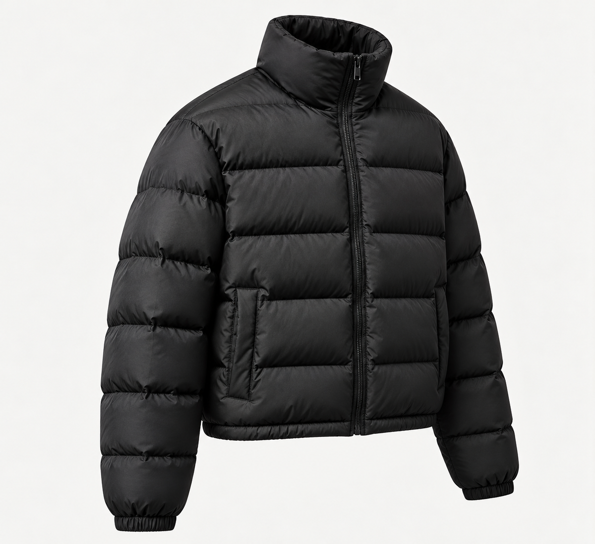 Chaqueta Acolchada Corta de Cuello Alto — Hombre-6