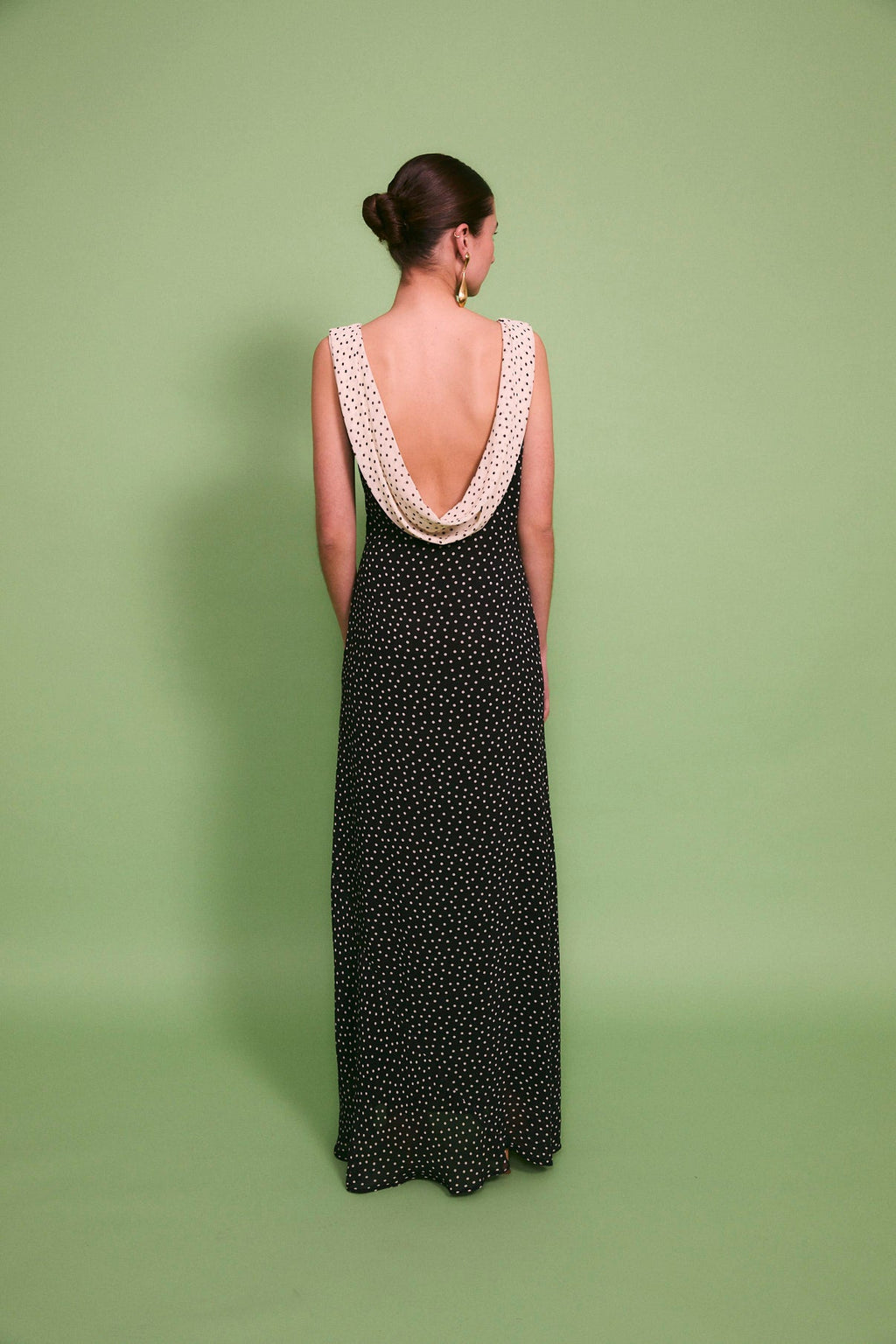 Vestido Idra de lunares negro