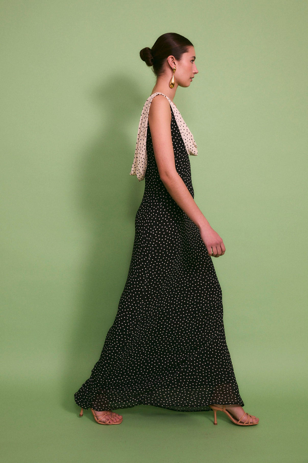 Vestido Idra de lunares negro