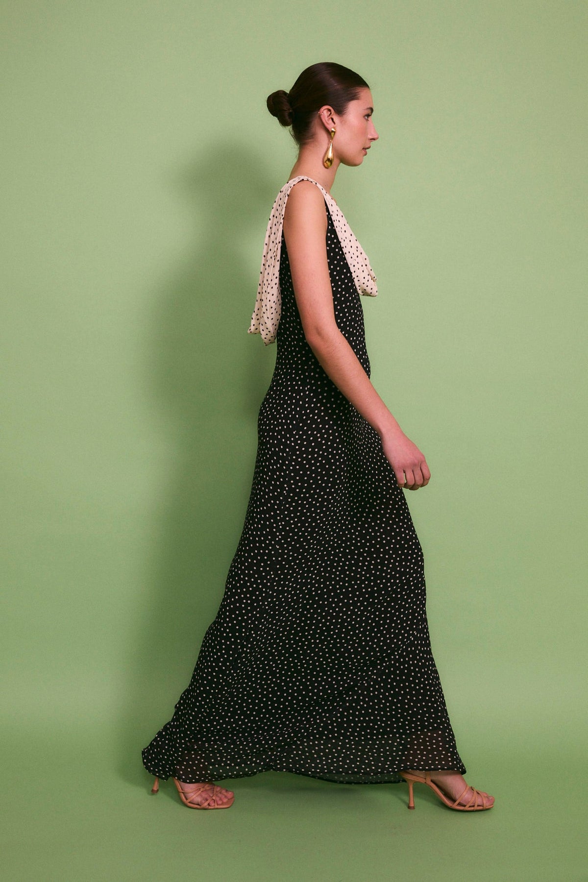 Vestido Idra de lunares negro