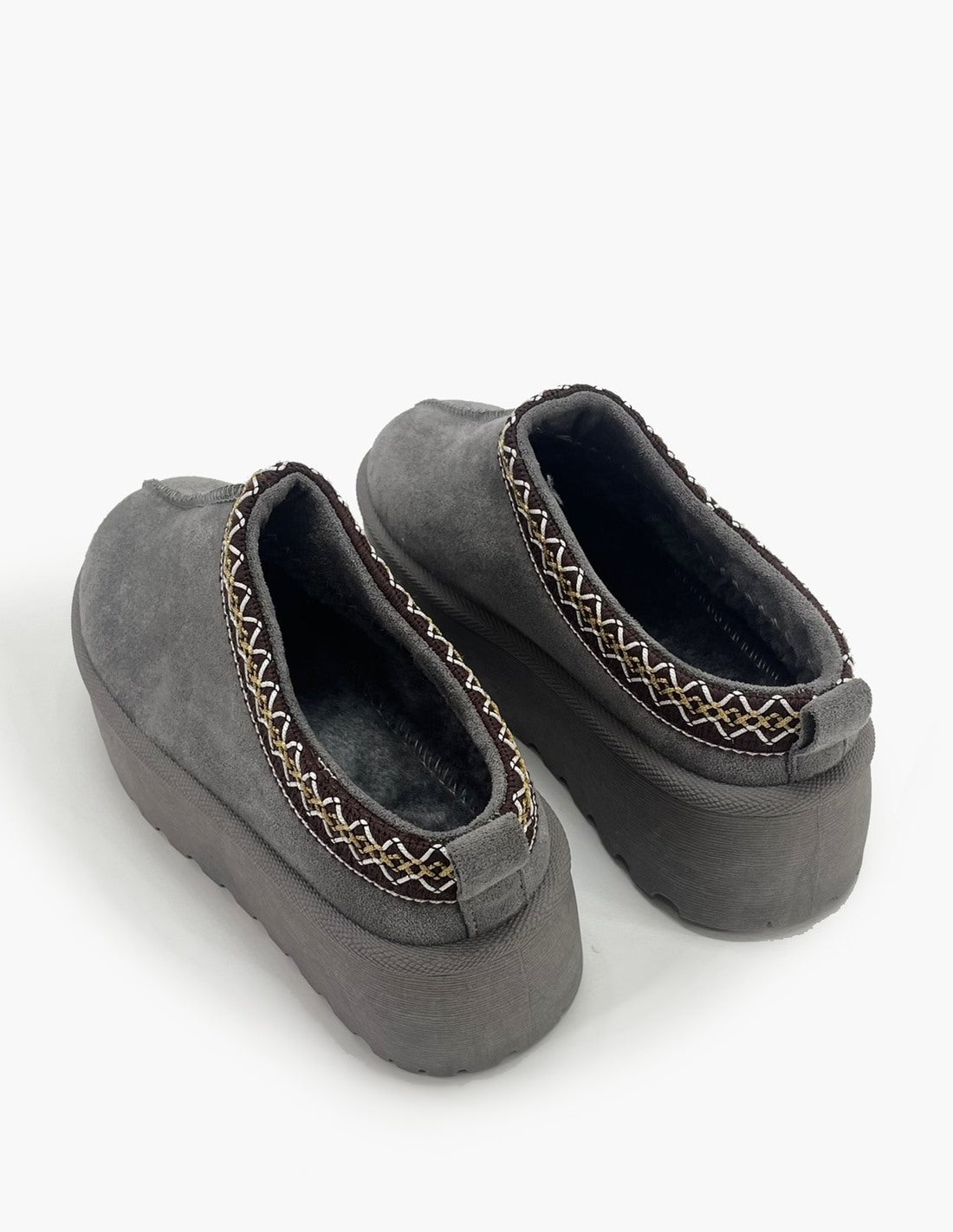 Zueco - Bota de pelo de caña baja gris-4