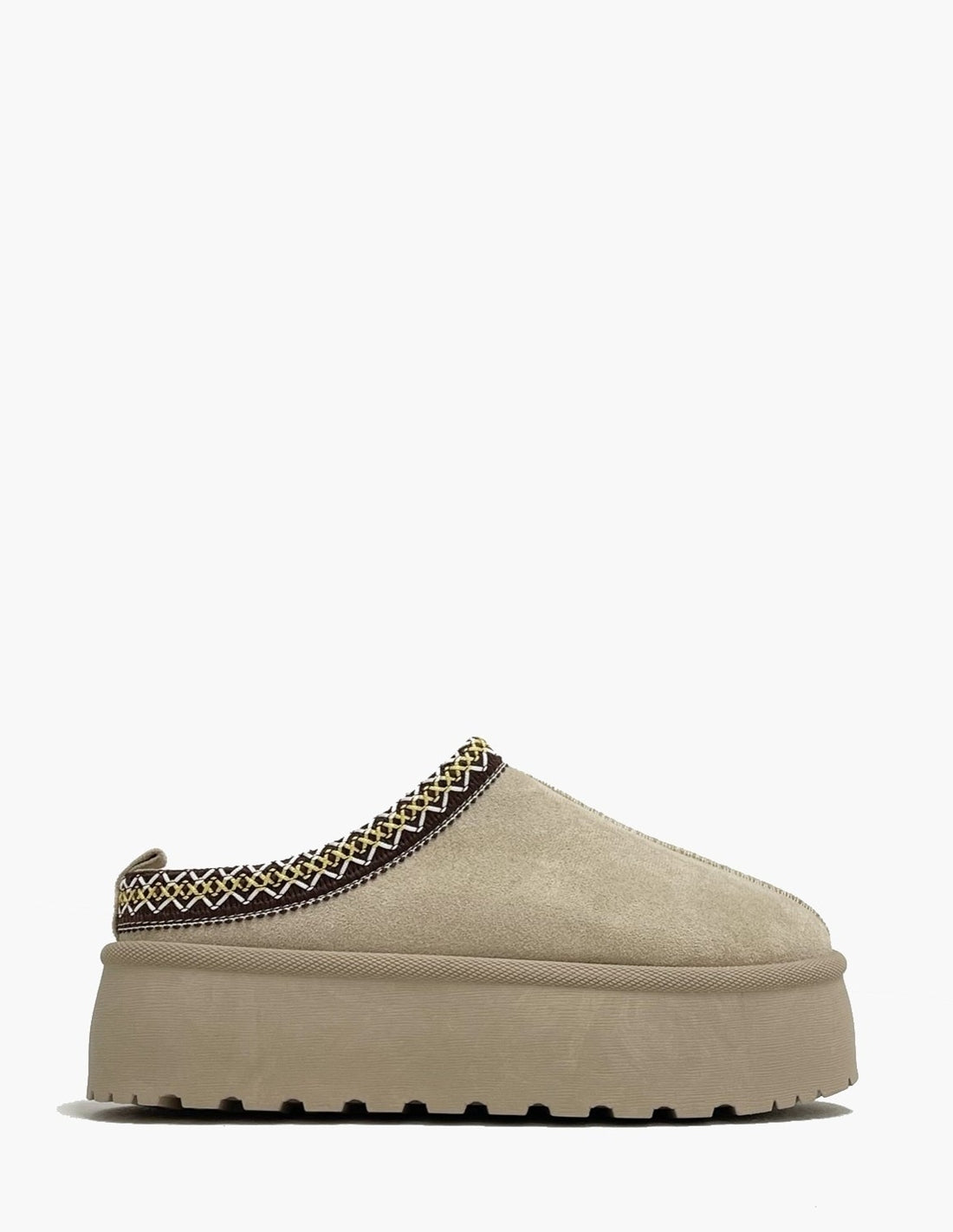Zueco de plataforma de ante beige-1