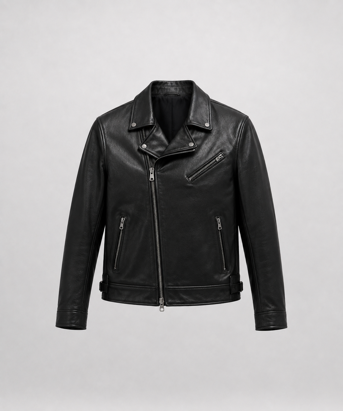Cazadora Biker de Piel — Hombre-2