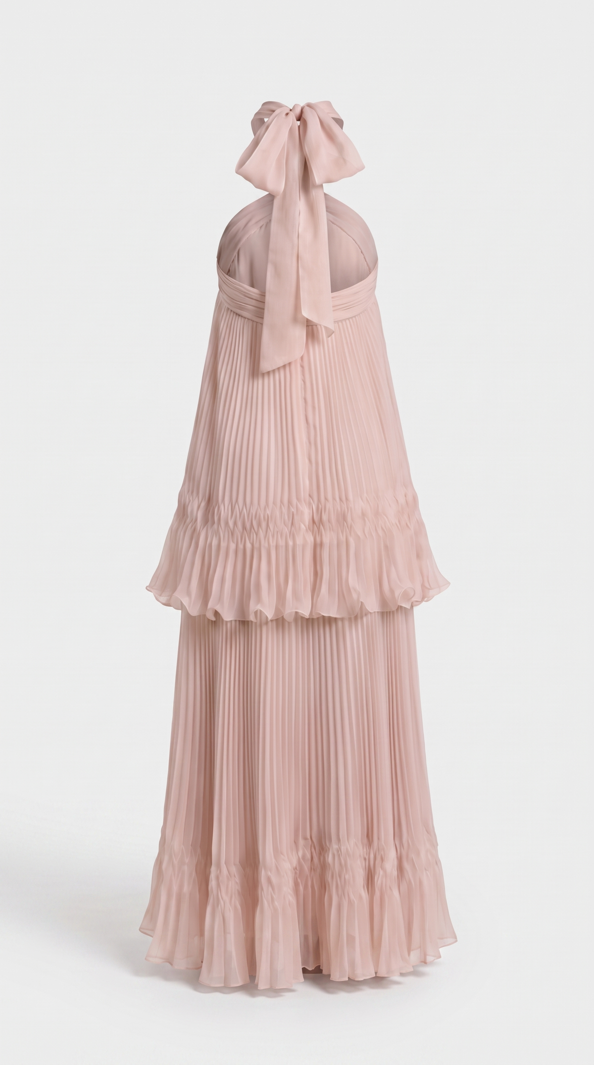 VESTIDO DE GALA HALTER PLISADO-5