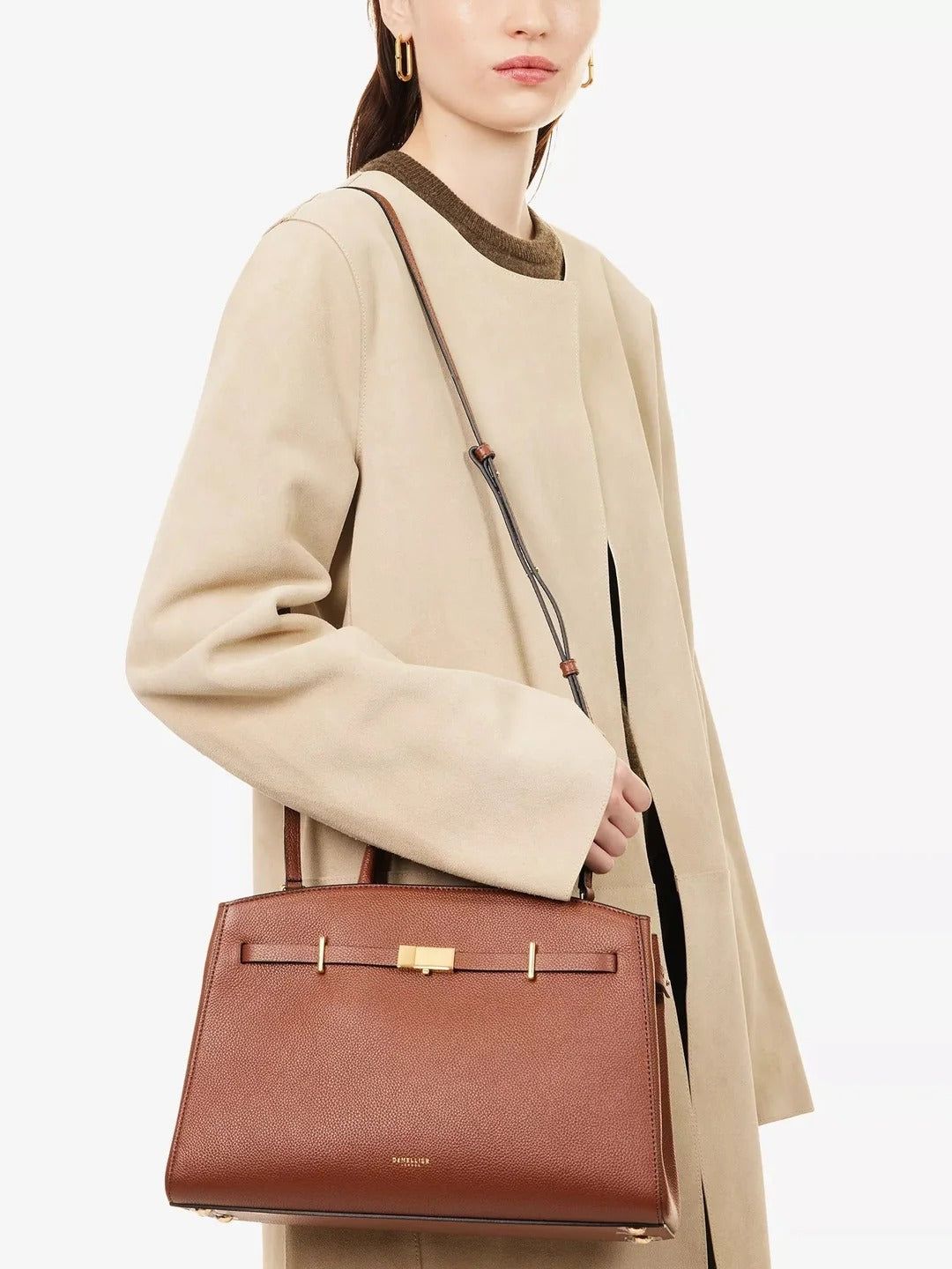 Amélisse - Elegante bolso de mano midi de piel-8