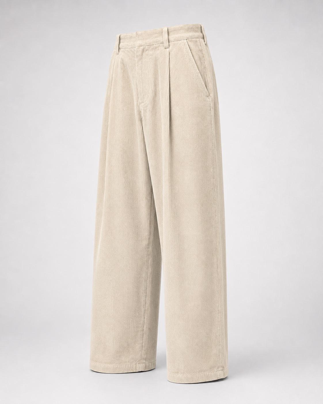 Pantalón Wide Leg de Pana con Pinzas-11