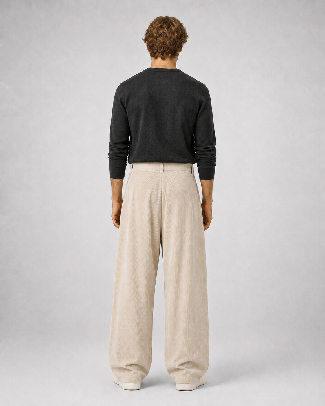 Pantalón Wide Leg de Pana con Pinzas-9