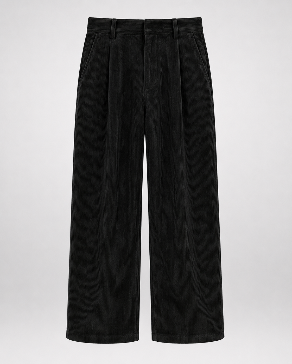 Pantalón Wide Leg de Pana con Pinzas-5
